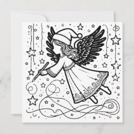 Colour Art Christmas Angel Feiertagskarte