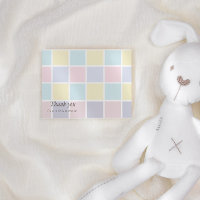 Colour Block Baby Dusche Danke Karte