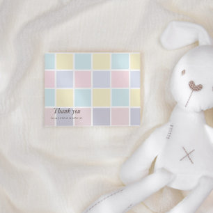 Colour Block Baby Dusche Danke Karte