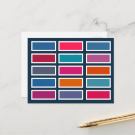 Colour Bricks (bold) Postkarte