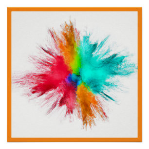 Colour Burst Center Art Poster
