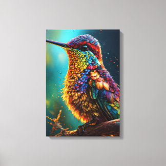 "Colour Burst Parrot" Leinwanddruck