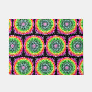 Colour Burst Rainbow Prism Mandala Fußmatte