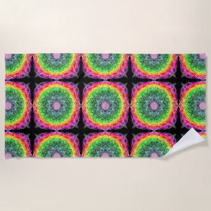 Colour Burst Rainbow Prism Mandala Strandtuch
