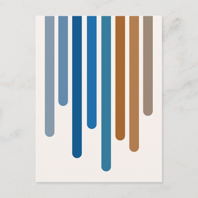 Colour Drips (blue/brown) Postkarte (Vorderseite)