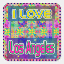 Colour Fest: "I LIEBE Los Angeles" Aufkleber