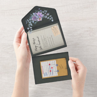 Colour Match Watercolor Book Wedding Einladung