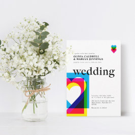 Colour Pop Hochzeitskarte Einladung