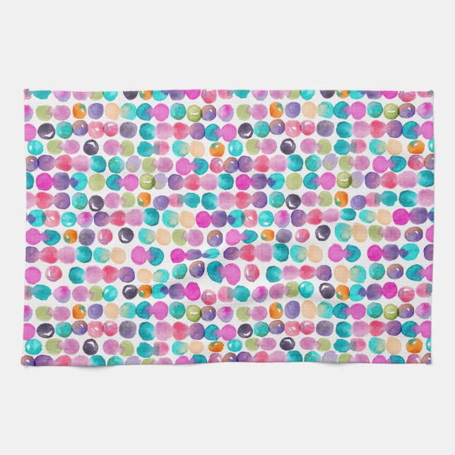 Colour Pop Watercolor – Fun Gift for Creatives Geschirrtuch (Horizontal)
