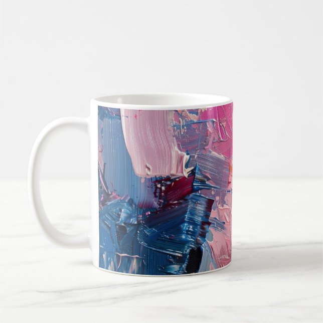 Colour Rush Abstract Oil Paint III Tasse (Links)