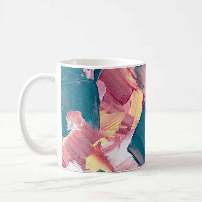 Colour Rush Abstract Oil Paint IV Mug Kaffeetasse (Links)