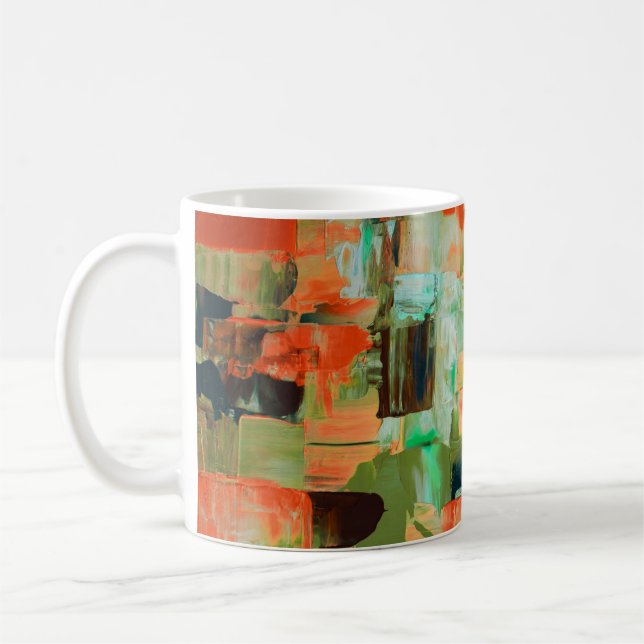 Colour Rush Abstract Oil Paint V Mug Kaffeetasse (Links)