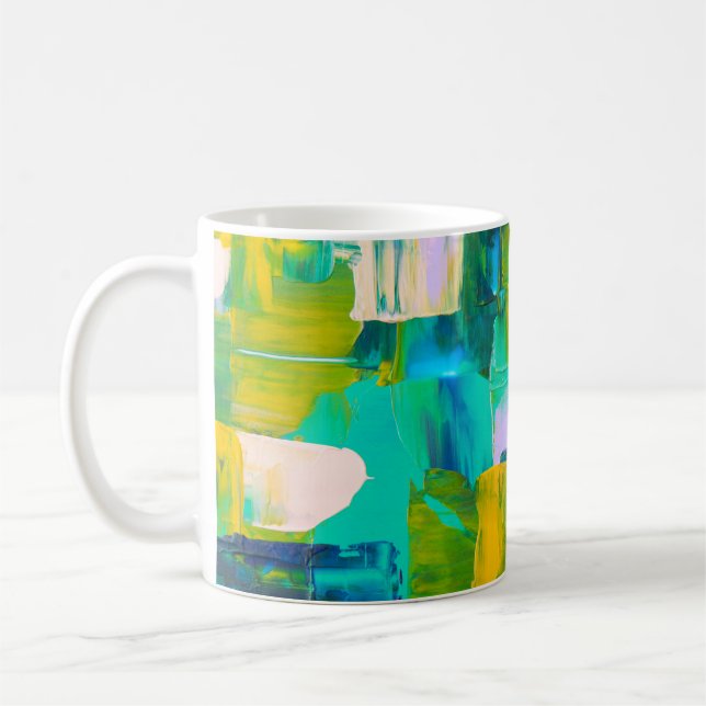 Colour Rush Abstract Oil Paint VI Tasse (Links)