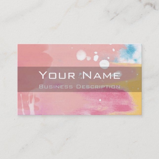 Colour splantation Business Card Visitenkarte (Vorderseite)