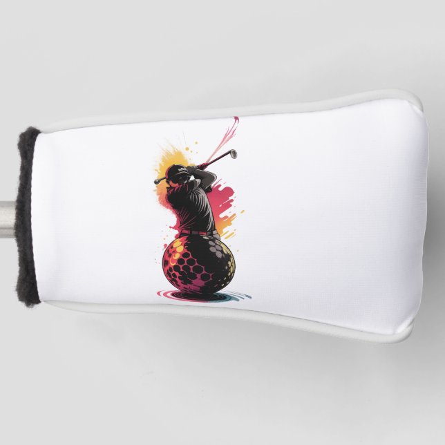 Colour Splash Golf Head Cover - Stilvoller Schutz Headcover (Vorderseite)