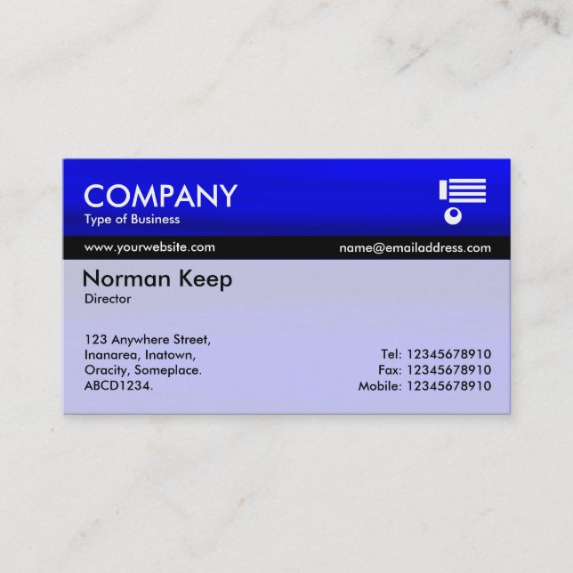 Colour Tex Banded - Blue Galaxy Visitenkarte (Vorderseite)