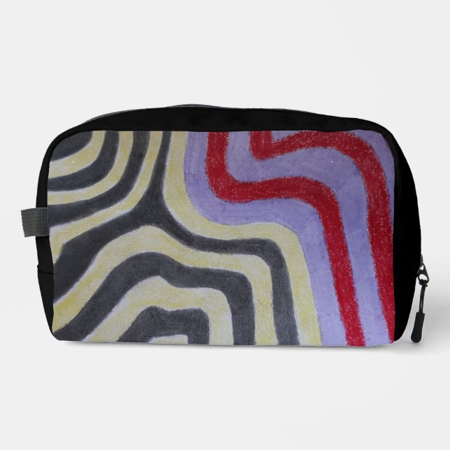 Coloured Waves Print Cut Sew Bag Waschbeutel (Vorderseite)