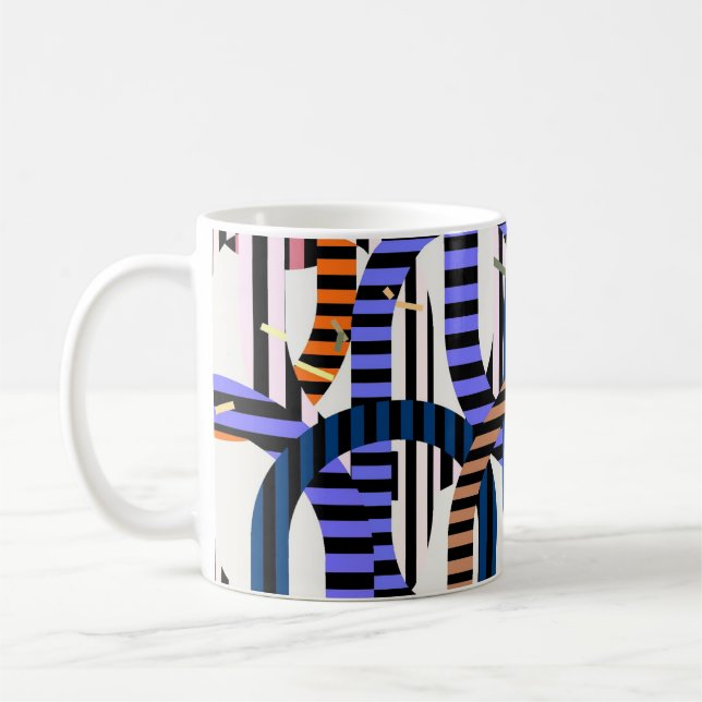 Colourful algorithmic art pattern  kaffeetasse (Links)