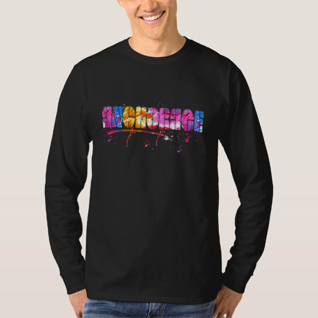 Colourful Anchorage Lettering  Watercolor Anchorag T-Shirt (Vorderseite)