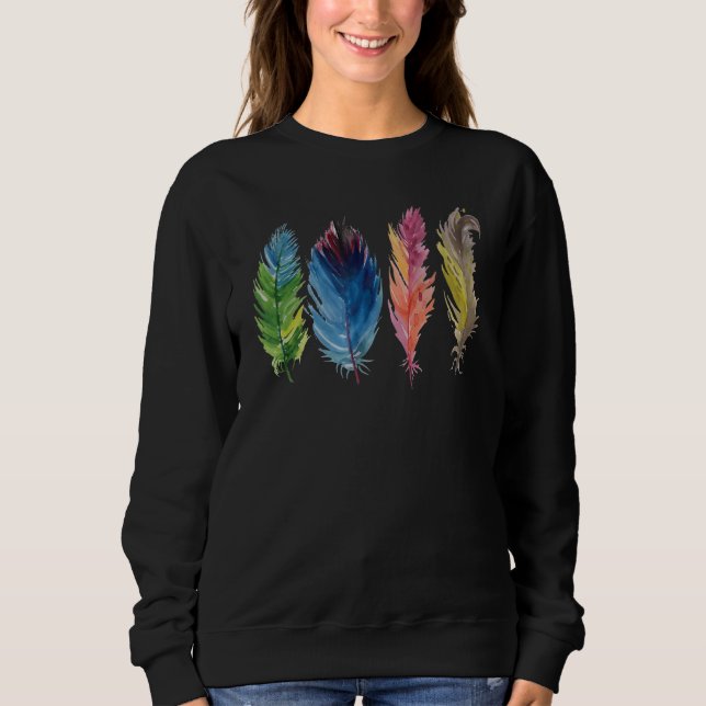 Colourful bird feathers sweatshirt (Vorderseite)