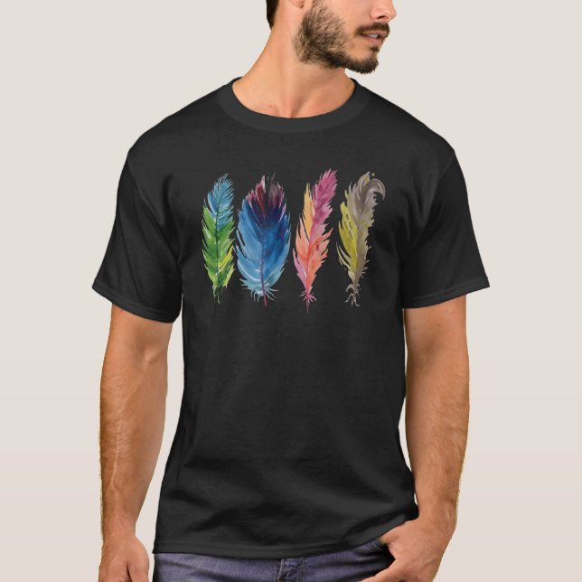 Colourful bird feathers T-Shirt (Vorderseite)