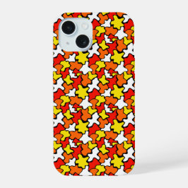Colourful blob all over print iphone 15 case hülle