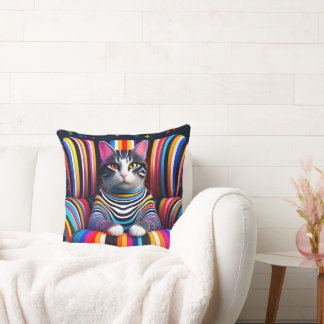 Colourful cat kissen