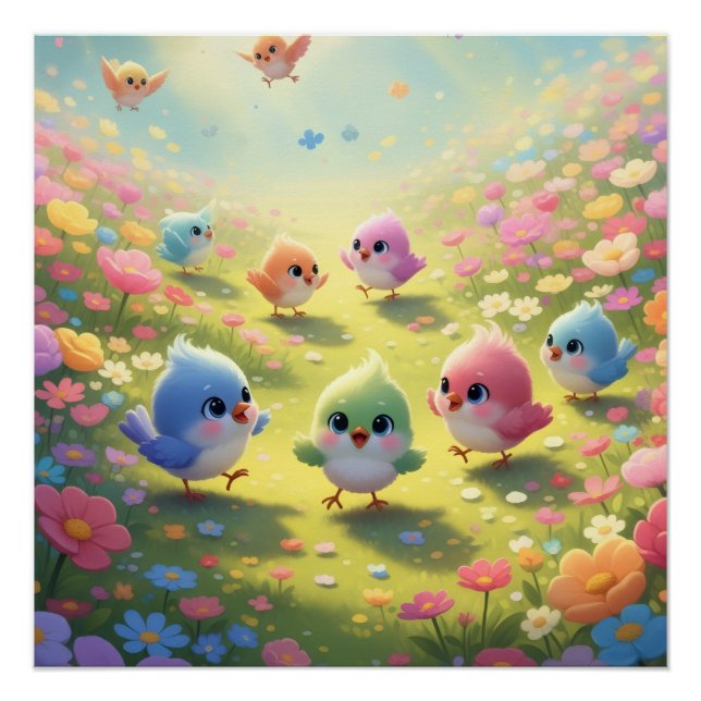 Colourful Chicks Poster (Vorderseite)