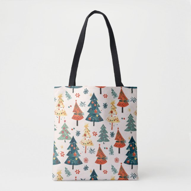 Colourful Christmas Pine Trees Seamless Pattern (Vorderseite)