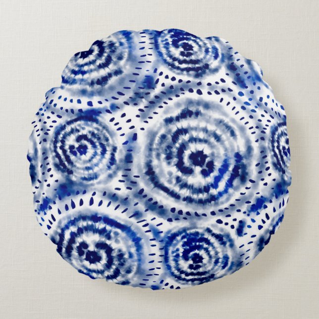 Colourful circle pillow design  rundes kissen (Vorderseite)