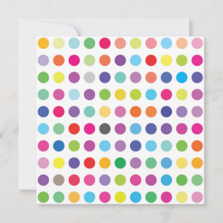 Colourful Dots - Kids Birthday Party Einladung