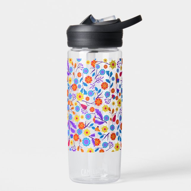 Colourful Exotic Floral Pattern-23146 Trinkflasche (Links)