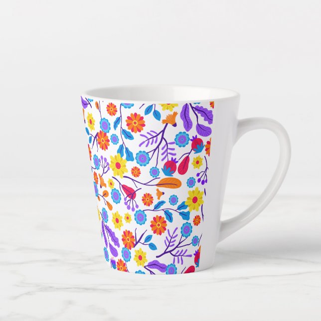 Colourful Exotic Floral Pattern-23165 Milchtasse (Rechts)