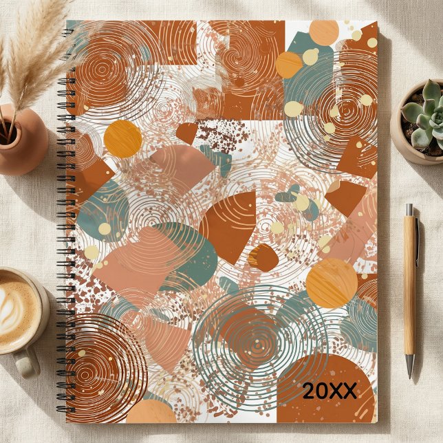 Colourful geometric contemporary  abstract spiral notizbuch (Von Creator hochgeladen)