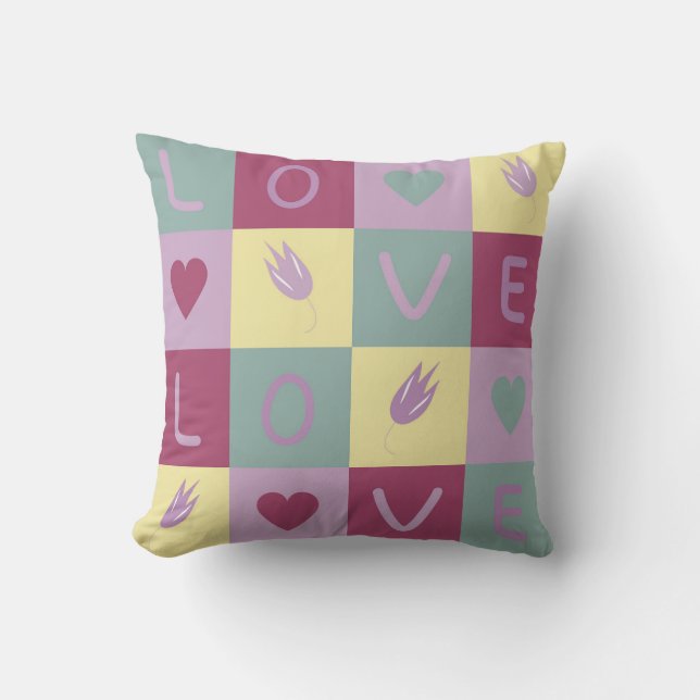 colourful love pattern kissen (Vorderseite)