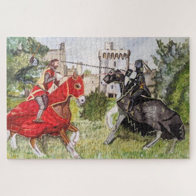 Colourful Medieval Joust 20 x 30 1014 Münzen Puzzle (Horizontal)