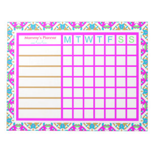 Colourful Mother’s Day Gift Weekly Planner Tracker Notizblock