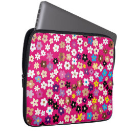 Colourful multicolour floral pattern  laptopschutzhülle
