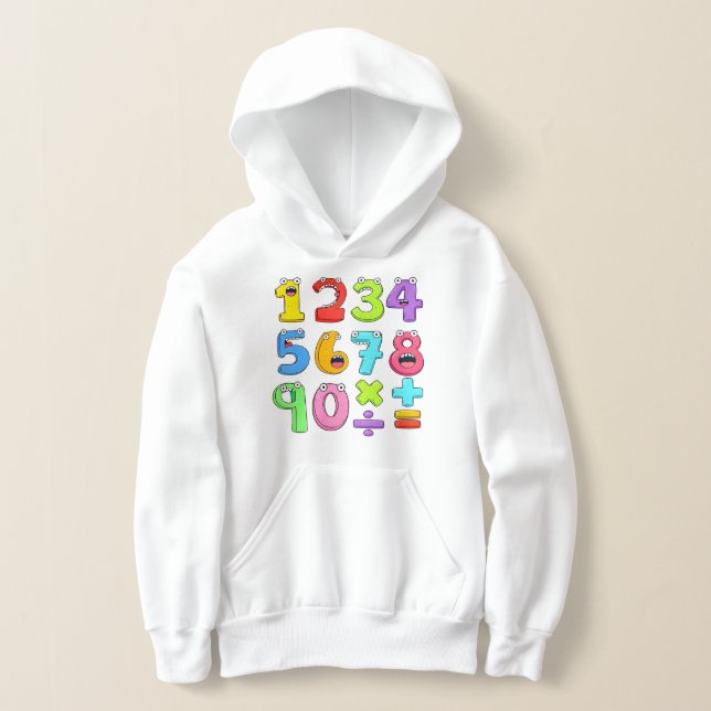 Colourful Numbers Maths Hoodie for Kids (Ablage )
