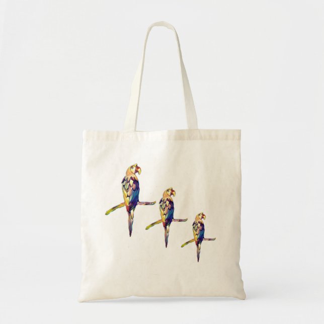 Colourful Parrot Tote Bag Tragetasche (Vorne)