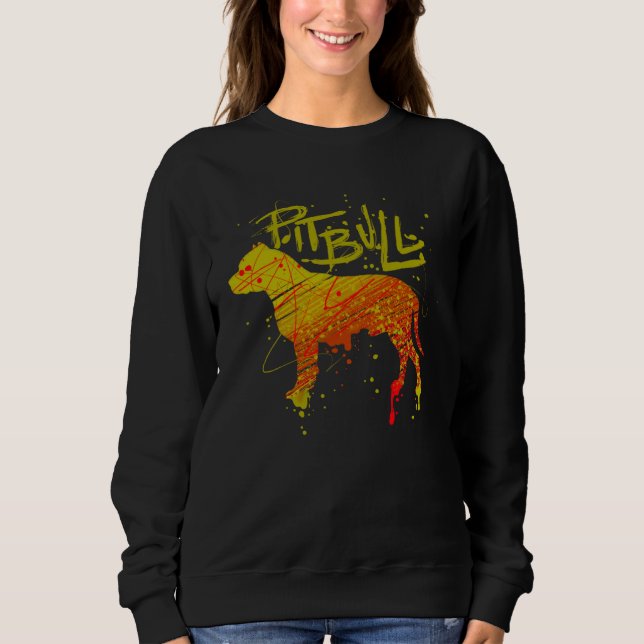 Colourful Pitbull Sweatshirt (Vorderseite)