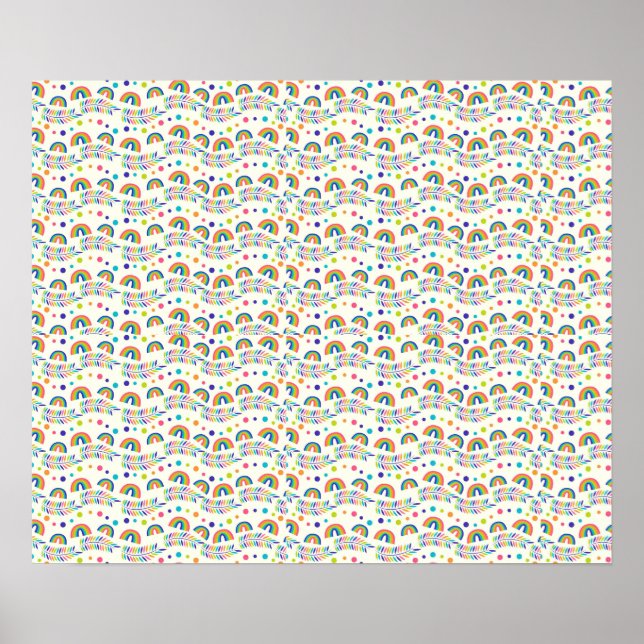 colourful poster design features a vibrant rainbow (Vorne)