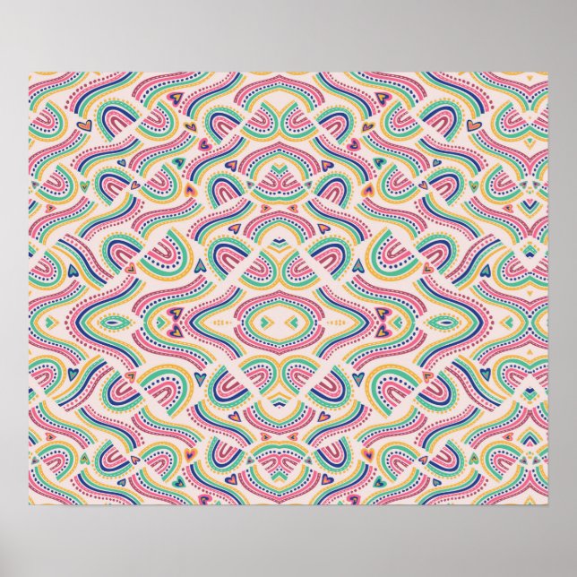 colourful poster design features a vibrant rainbow (Vorne)