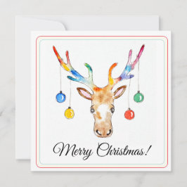 Colourful Reindeer Feiertagskarte
