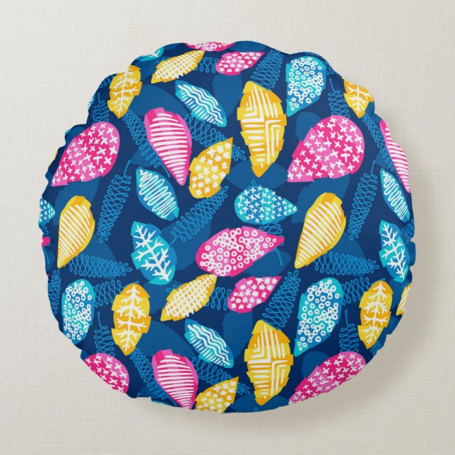 Colourful Round Pillow Rundes Kissen (Vorderseite)