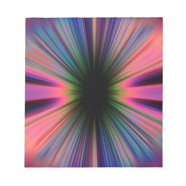 Colourful sunburst rays notizblock (Vorderseite)