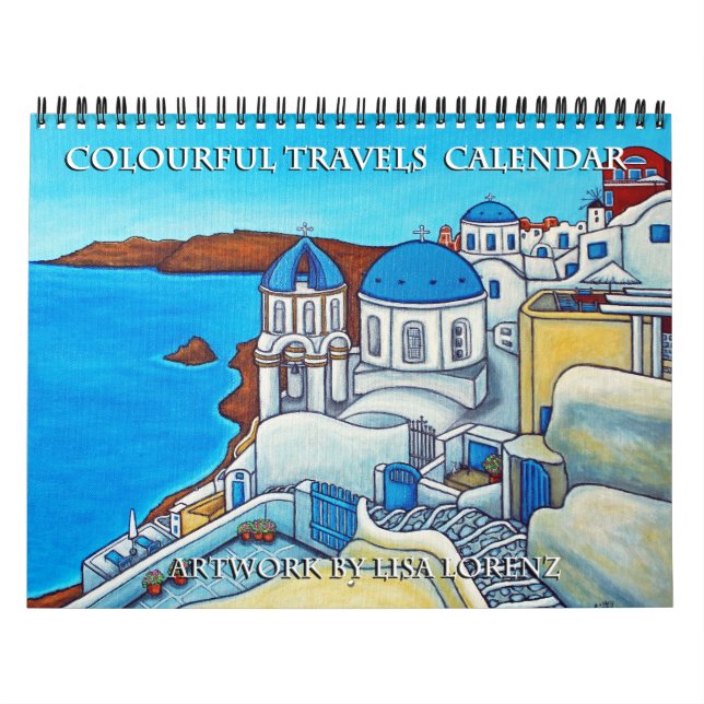 Colourful Travels 2-Page Calendar by Lisa Lorenz Kalender (Titelbild)