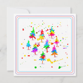 Colourful Trees Feiertagskarte