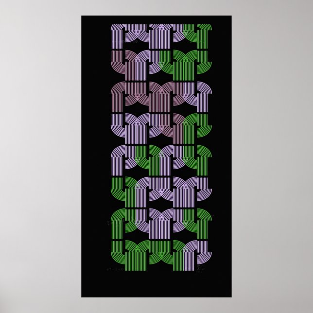 Colourful U Maze Geometric Pattern Design  Poster (Vorne)