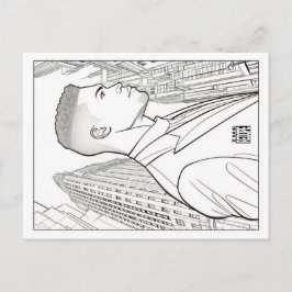 Colouring Post Card | Boss of Gotham Feiertagspostkarte